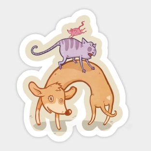 Woof Meow Squeak Sticker